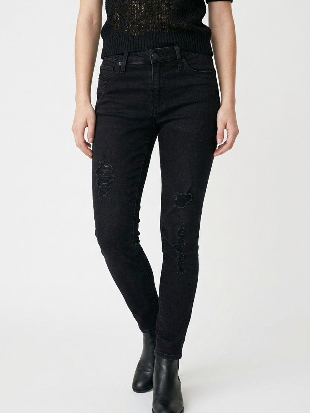 UNIVERSAL THREAD | Black Distressed High Rise Jegging Jeans Women’s Size 8/29